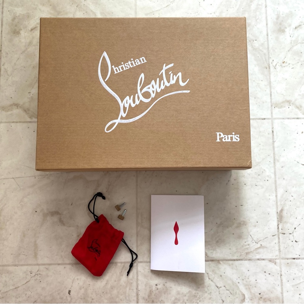 Christian Louboutin Pigalle Spikes 120 Pointed Toe Red Leather Pumps Heels 6.5 - Picture 13 of 14